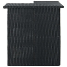 Vidaxl Corner Bar Table Black 100X50X105 Cm Poly Rattan - thumbnail 2