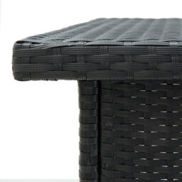 Vidaxl Corner Bar Table Black 100X50X105 Cm Poly Rattan - thumbnail 6