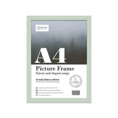 A4 Mint Green Picture Frame Fits A4 (21 X 29.7Cm - 8.3 X 11.7In) Poster, Photo, Artwork, Or Print. - image 1
