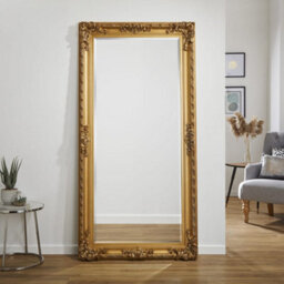 The Online Mirror Shop Wall Mirror Grand Louis Rectangular Shape With Antique Gold Frame- H 180Cmxw 90Cmxd 6.5Cm For Hanging In Living Room, Bedroom - thumbnail 2