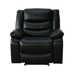 Furniture in Fashion Sorreno Bonded Leather Recliner 1 Seater Sofa In Black - thumbnail 5