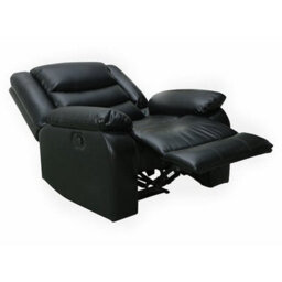 Furniture in Fashion Sorreno Bonded Leather Recliner 1 Seater Sofa In Black - thumbnail 7