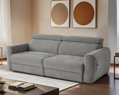 Stratus Interiors Dakota 3 Seater Electric Recliner Sofa Bed - Power Reclining Couch - Grey - image 1