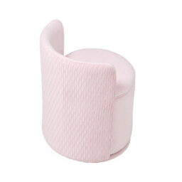 Living And Home Pink Swivel Upholstered Dressing Table Vanity Chair With Storage Space - thumbnail 5