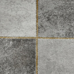 Grey Gold Abstract Modern Easy To Clean Rug For Bedroom & Living Room-160Cm X 220Cm - thumbnail 2