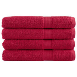 Berkfield Premium Towels Solund 4 Pcs Red 100X200 Cm 600 Gsm
