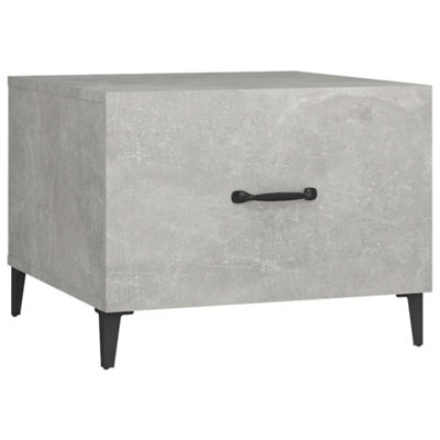 Berkfield Industrial Coffee Table With Metal Legs Concrete Grey 50X50X40 Cm - image 1