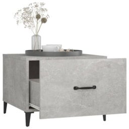 Berkfield Industrial Coffee Table With Metal Legs Concrete Grey 50X50X40 Cm - thumbnail 5