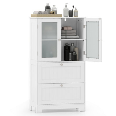 Gainoom Floor Cabinet Freestanding Bathroom Storage Cabinet W/ 3-Level Adjustable Shelf - image 1
