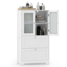 Gainoom Floor Cabinet Freestanding Bathroom Storage Cabinet W/ 3-Level Adjustable Shelf - thumbnail 1