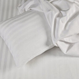 Smart Living Hotel Quality 100% Cotton Satin Stripe Warm Cosy Breathable Super Soft 32Cm Extra Deep Bedsheet Or Pillowcase Pair - thumbnail 3