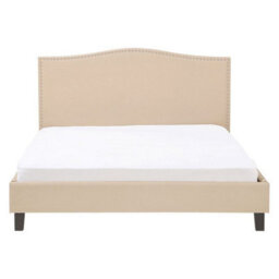 Beliani Bed Fabric Montpellier 160 X 200 Cm (Eu King Size) Beige - thumbnail 4