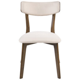 Beliani Set Of 2 Dining Chairs Yuma Wood Off-White/ Brown - thumbnail 5
