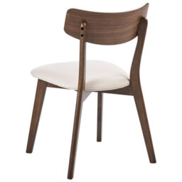 Beliani Set Of 2 Dining Chairs Yuma Wood Off-White/ Brown - thumbnail 6