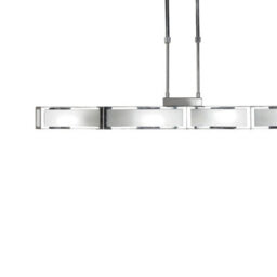 Luminosa Lighting Luminosa Duna Gu10 Linear Pendant 4 Light L1, Sgu10 Bar, Polished Chrome, White Acrylic - thumbnail 5