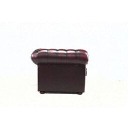 Chesterfield 3 Seater Antique Oxblood Red Real Leather Tufted Buttoned Sofa In Classic Style - thumbnail 5