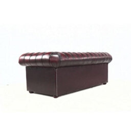 Chesterfield 3 Seater Antique Oxblood Red Real Leather Tufted Buttoned Sofa In Classic Style - thumbnail 6