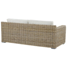 Beliani Garden Sofa 2 Seater Ardea Rattan Light Brown - thumbnail 5