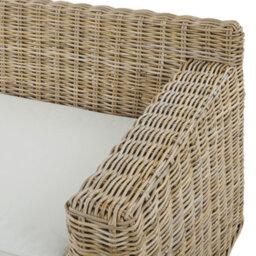 Beliani Garden Sofa 2 Seater Ardea Rattan Light Brown - thumbnail 6
