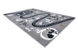 RugsX Carpet Fun Route For Children, Street, Animals Grey 200X290 Cm - thumbnail 3
