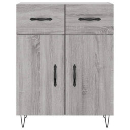 Berkfield Highboard Grey Sonoma 69.5X34X180 Cm Engineered Wood - thumbnail 8
