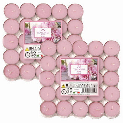 Price's Candles Prices Candles Petali Rose Tealights 25 X 2