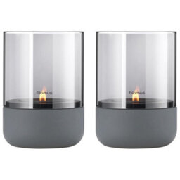 Blomus Set Of 2 Calma Tealight Holder Extra Small - Steel Grey - thumbnail 4