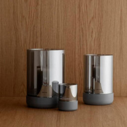 Blomus Set Of 2 Calma Tealight Holder Extra Small - Steel Grey - thumbnail 3