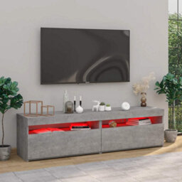 Berkfield Modern Tv Cabinets 2 Pcs With Led Lights Concrete Grey 75X35X40 Cm - thumbnail 5