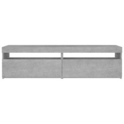 Berkfield Modern Tv Cabinets 2 Pcs With Led Lights Concrete Grey 75X35X40 Cm - thumbnail 8