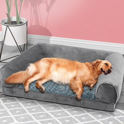 Skylos Pet Bed Sofa Dog Bedding Soft Warm Mattress Cushion Pillow Mat Xl Grey - image 1