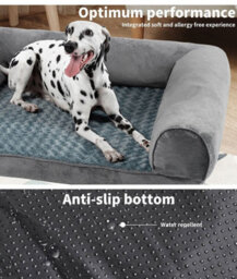 Skylos Pet Bed Sofa Dog Bedding Soft Warm Mattress Cushion Pillow Mat Xl Grey - thumbnail 8