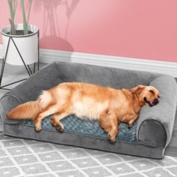 Skylos Pet Bed Sofa Dog Bedding Soft Warm Mattress Cushion Pillow Mat Xl Grey - thumbnail 1