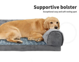 Skylos Pet Bed Sofa Dog Bedding Soft Warm Mattress Cushion Pillow Mat Xl Grey - thumbnail 6
