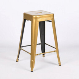 Medium65.5Cm Metal Bar Stool Brass Style Gold Industrial Breakfast Cafe Garden - thumbnail 2
