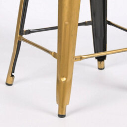 Medium65.5Cm Metal Bar Stool Brass Style Gold Industrial Breakfast Cafe Garden - thumbnail 5