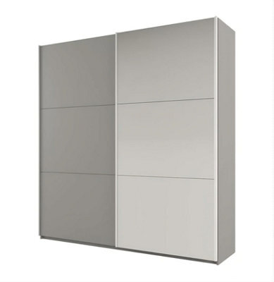 Arte Chic Platinum Sliding Door Wardrobe 225Cm - Where Style Meets Smart Storage - image 1