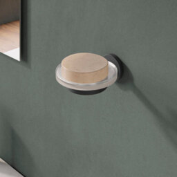 Cosmic Soap Dish, Wall-Mounted, Glass And Metal, Matt Black, Anti-Corrosion, Start Collection - thumbnail 2