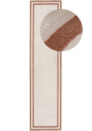 The Rugs Carmel Cream/terra Bordered Area Rug And Runner Non Shedding, Stain Resistant, Soft - thumbnail 9