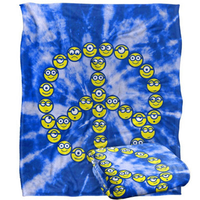Minions Peace Sign Blanket White (One Size) - image 1