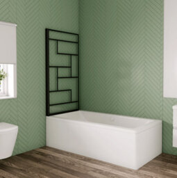AVER-GROWTH 800X1400mm Matt Black Pivot Bath Shower Screen 6mm Safety Glass Bathroom - thumbnail 2