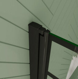AVER-GROWTH 800X1400mm Matt Black Pivot Bath Shower Screen 6mm Safety Glass Bathroom - thumbnail 5