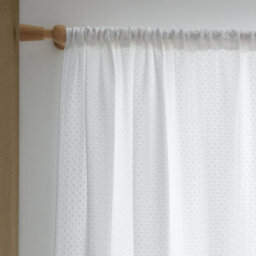 Pineapple Elephant Muscat Waffle 140X229Cm Slot Top Voile Curtain Panel White - thumbnail 2