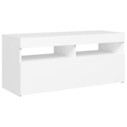 Vidaxl Tv Cabinet With Led Lights White 90X35X40 Cm - thumbnail 7