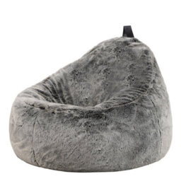icon Cocoon Faux Fur Bean Bag Arctic Wolf Grey Bean Bag Chairs - thumbnail 1