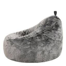 icon Cocoon Faux Fur Bean Bag Arctic Wolf Grey Bean Bag Chairs - thumbnail 8