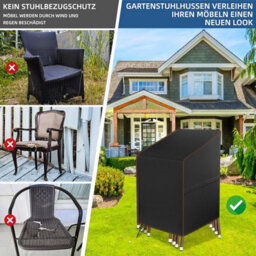 Waterproof Oxford Fabric Garden Chair Cover - For Stackable Chairs Furniture 65 X 75 120 Cm - thumbnail 6