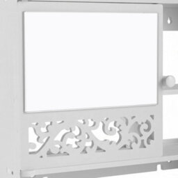 Wall Mounted Mirrored Bathroom Cabinet, Over Sink Storage Unit With Towel Bar - thumbnail 6