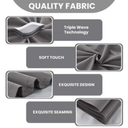 Imperial Rooms Blackout Curtain-Thermal Ready Made Eyelet Curtain (2 Panel) For Living Room Curtain Dark Grey, (W)2.28Mx(L)1.83M - thumbnail 3
