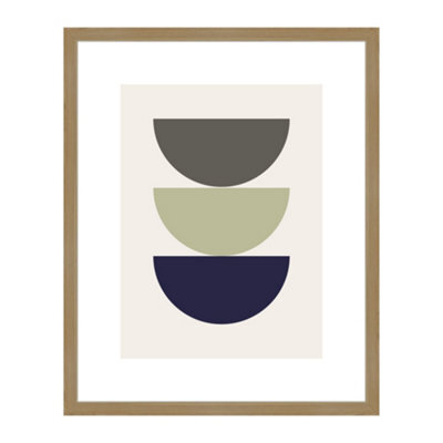 Accent By Nielsen Velino Oak Picture Frame 40X50Cm - With Glass Front And Abstract Poster Print - image 1